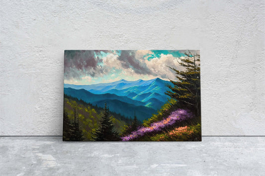 Smoky Mountains, Canvas Art, Ready To Hang, Large Print, Landscape Painting, National Park