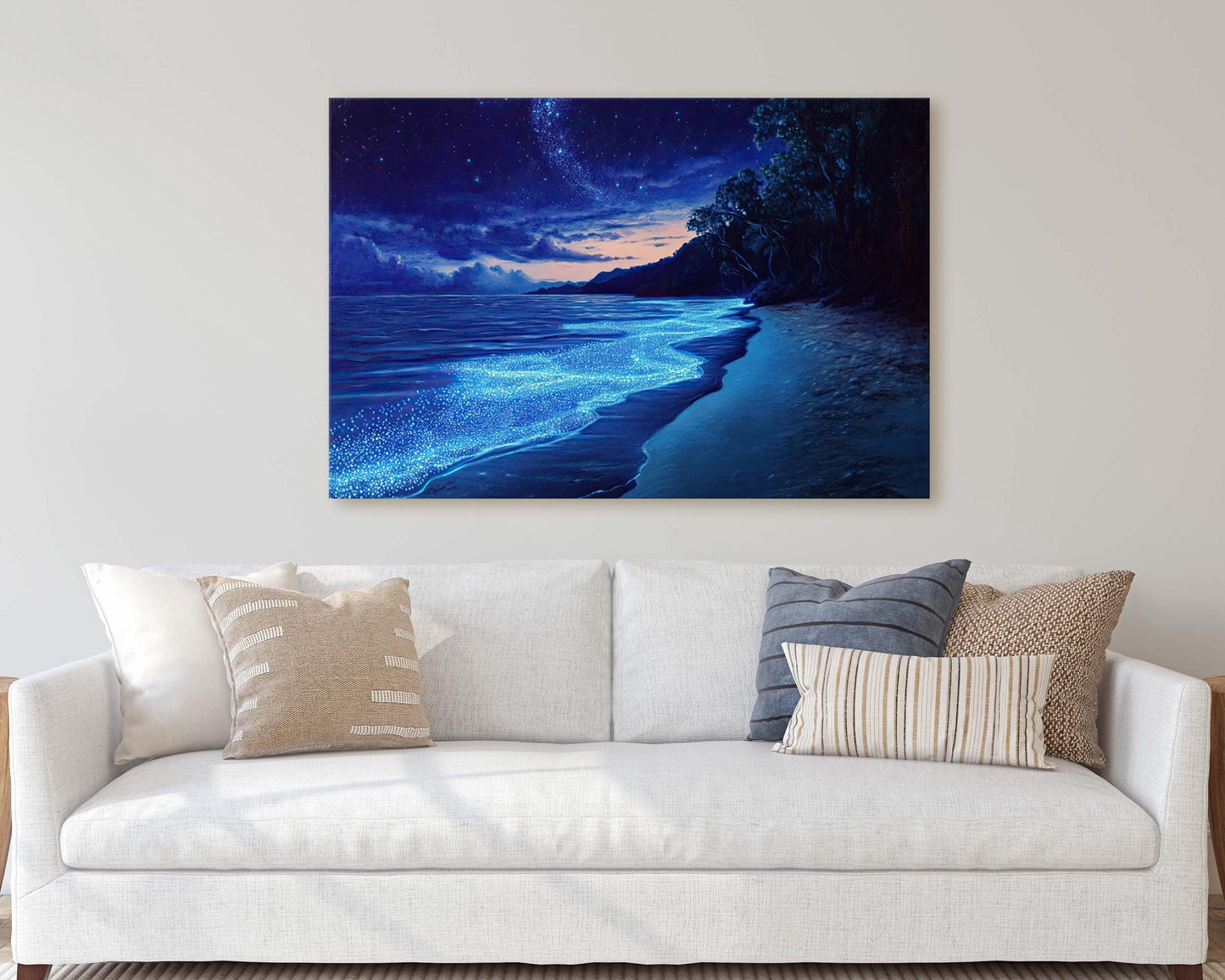Beach Night Sky, Starry Beach, Bioluminescence, Night Beach
