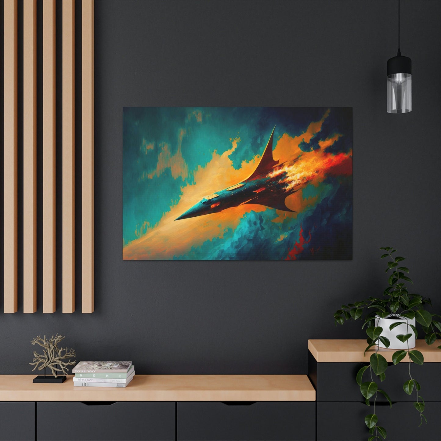 Rocket Reentry Canvas Art Ready To Hang