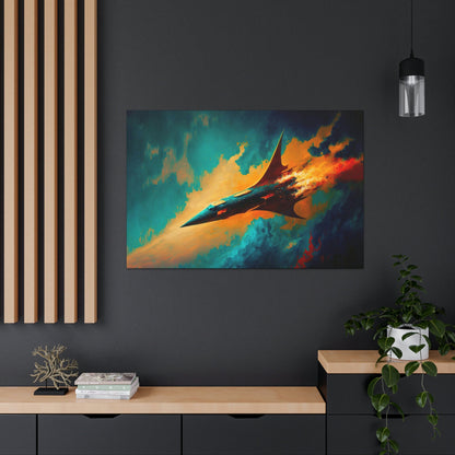Rocket Reentry Canvas Art Ready To Hang