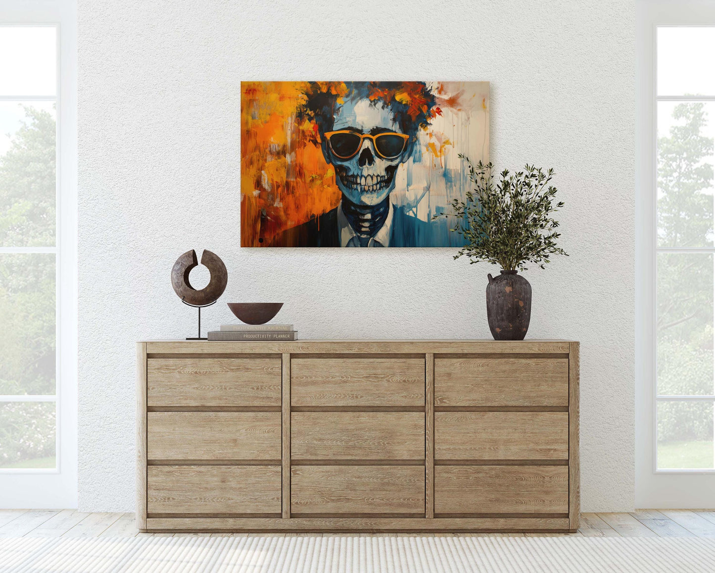 Hipster Skeleton, Halloween Abstract, Death Work, Halloween Pop Art, Creepy Decor, Gothic Art, Working Dead