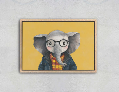 Hipster Elephant, Pop Art, Modern Decor, Street Art, Animal Art, Unique Art, Kids Room, Boys Room, Girls Room
