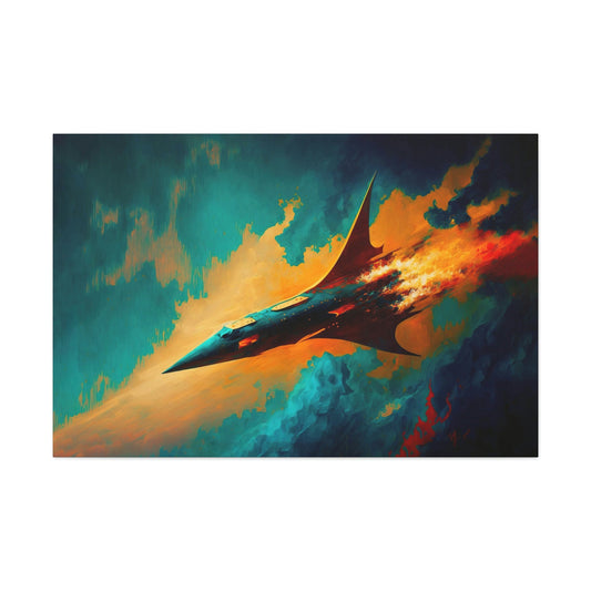 Rocket Reentry Canvas Art Ready To Hang