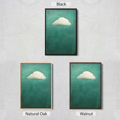 Moody Cloud Print, Emerald Green, Minimalist Art, Maximalist Art