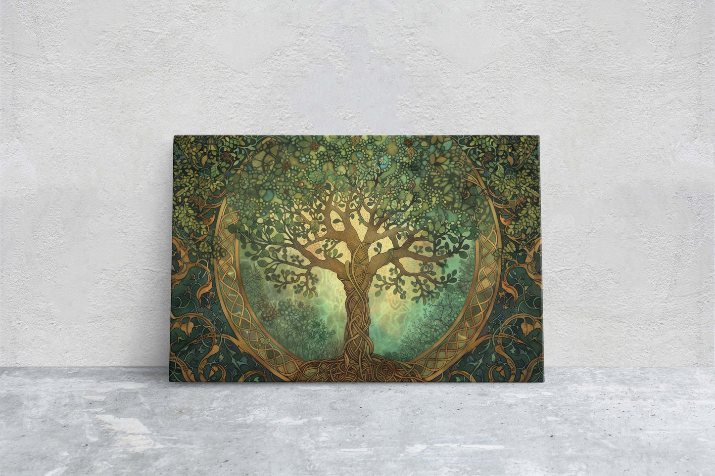 Tree of Life, Celtic Art, Yggdrasil Painting, Norse Mythology, Symbolic Artwork, Nature Decor, Abstract Nature, Large Print