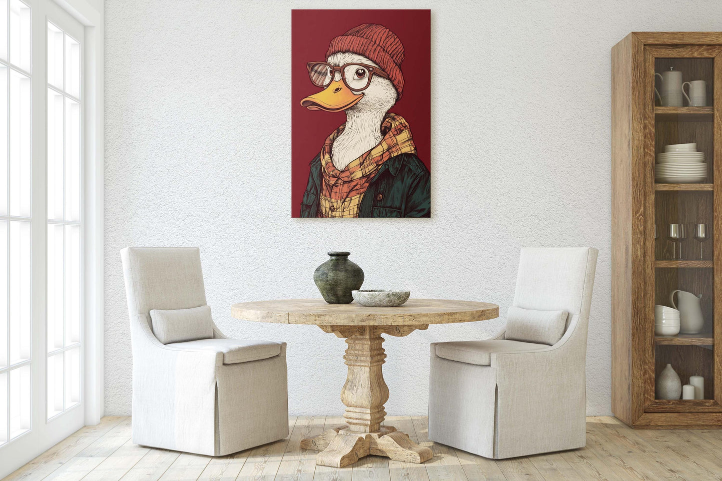 Hipster Duck, Pop Art, Modern Decor, Street Art, Animal Art, Unique Art, Animal Sunglasses, Kids Room, Boys Room