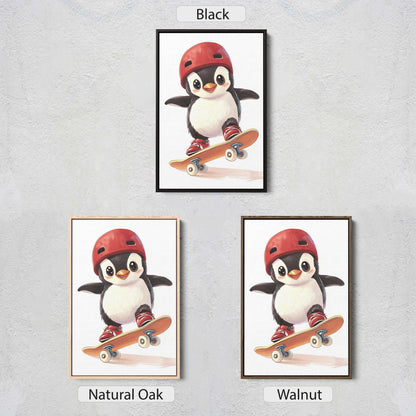 Penguin Skateboard, Kids Room, Boys Room, Girls Room, Play Room
