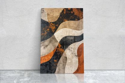 Wabi Sabi Artwork, Minimalist Lines, Neutral Tones, Brown Earth, Extra Large Print, Framed Canvas, Abstract, Texture