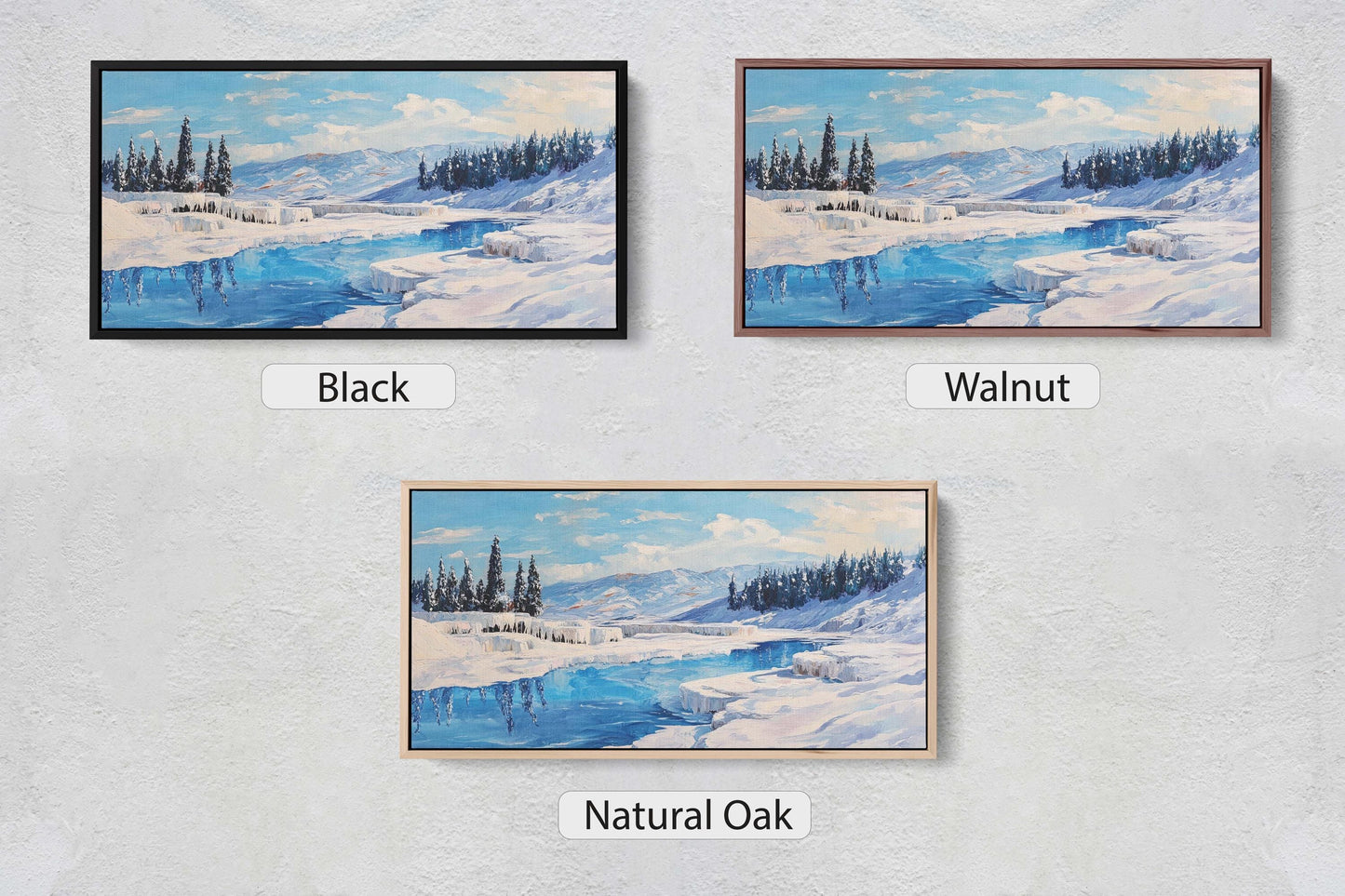 Pamukkale Turkey, Cotton Castle Painting, Thermal Pool Art, Nature Painting