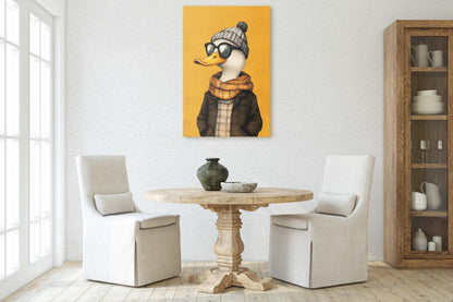 Hipster Duck, Pop Art, Modern Decor, Street Art, Animal Art, Unique Art, Animal Sunglasses, Kids Room, Boys Room