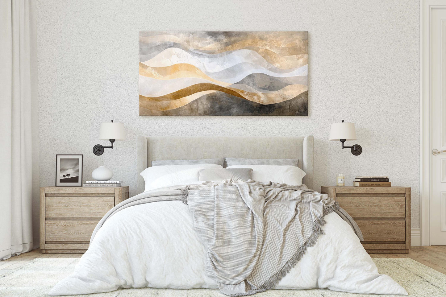 Scandinavian Mountains, Morning Fog, Mountain Landscape, Abstract Minimalism
