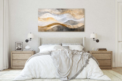 Scandinavian Mountains, Morning Fog, Mountain Landscape, Abstract Minimalism