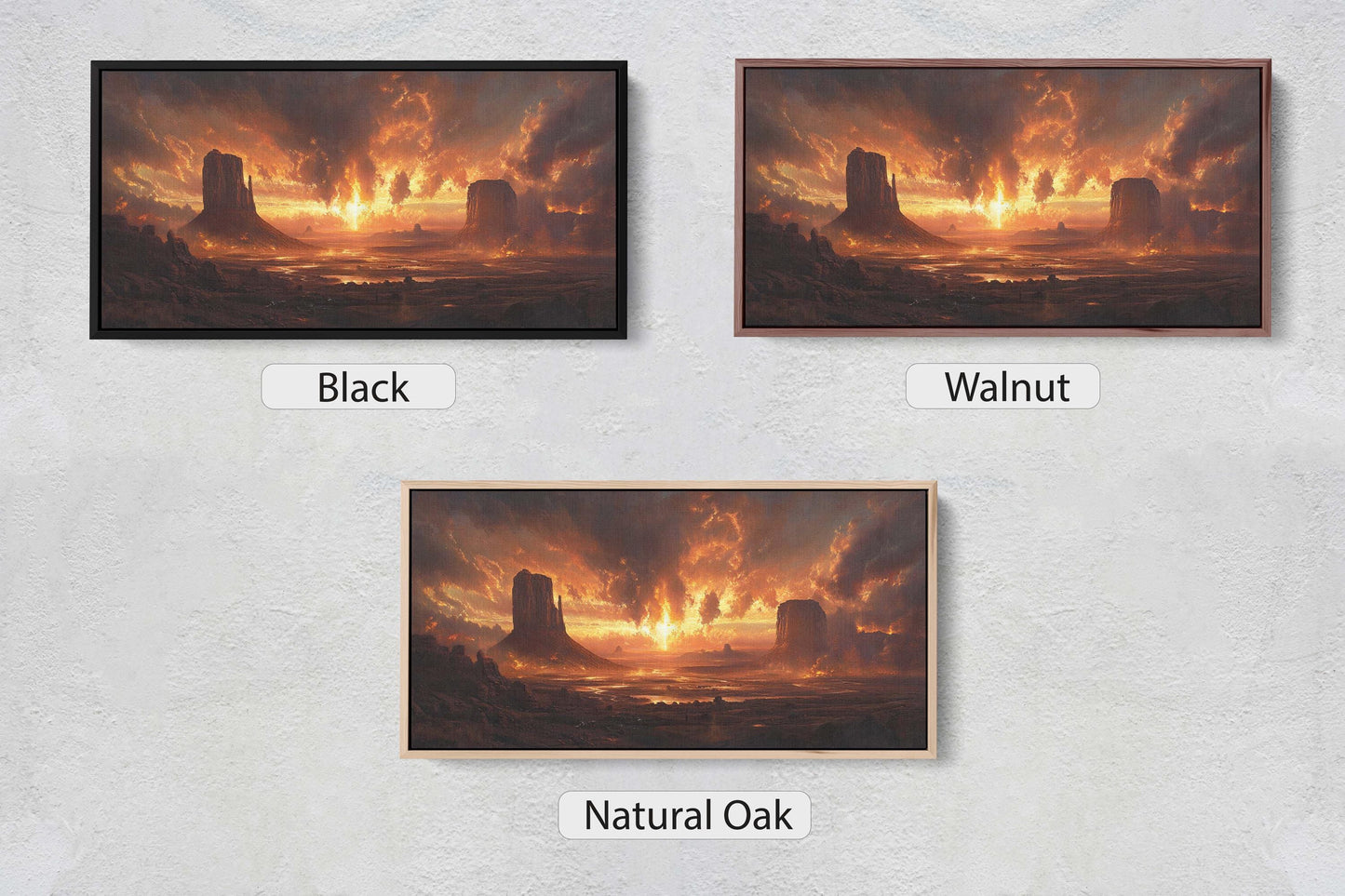 Monument Valley Art, Dramatic Desert, Sunset Desert Art