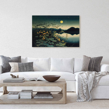 Japanese Firefly Canvas Art Ready To Hang Large Print, Oil Painting, Colorful