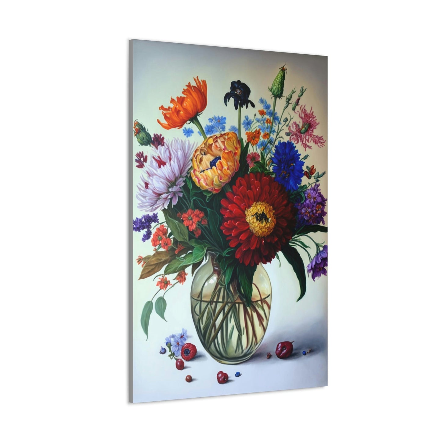Bouquet of Wildflowers Canvas Ready To Hang Large Print, Floral, Blooming, Flowers