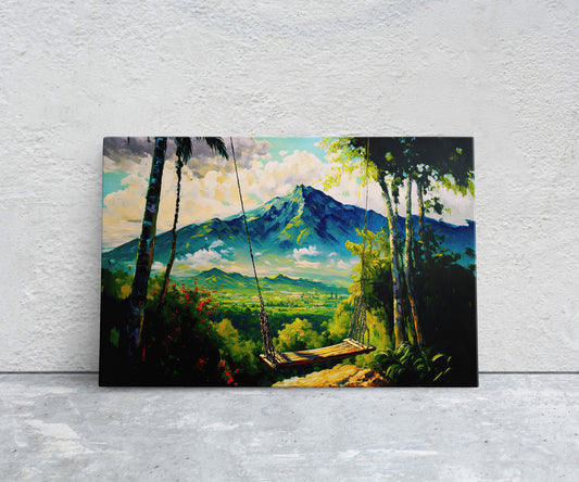 Bali Mountain Swing Canvas Art Ready To Hang Large Print