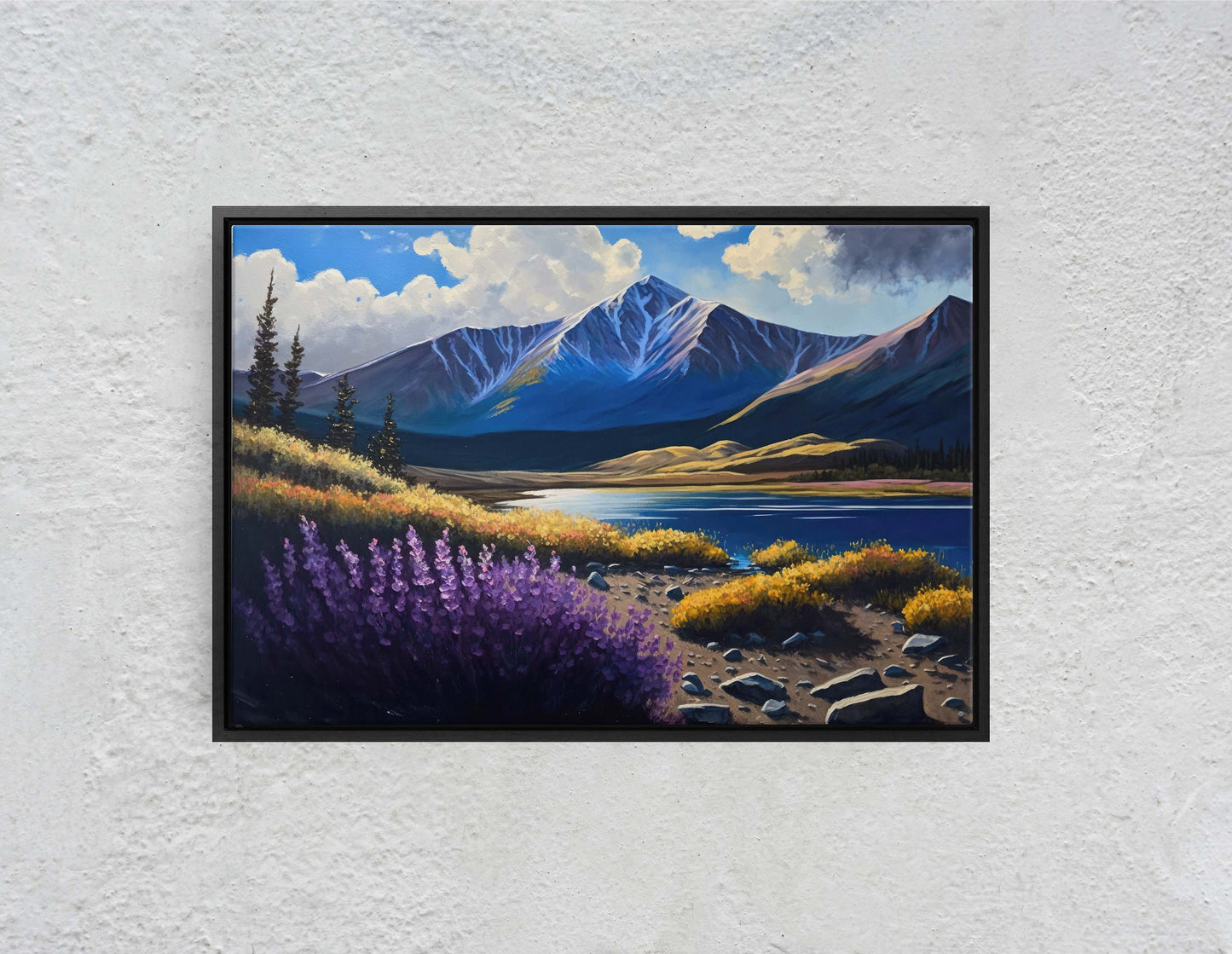 Mount Elbert Colorado, Mountain Landscape, Canvas Art Print, Ready to Hang, Evergreen, Landscape Painting, Continental Divide