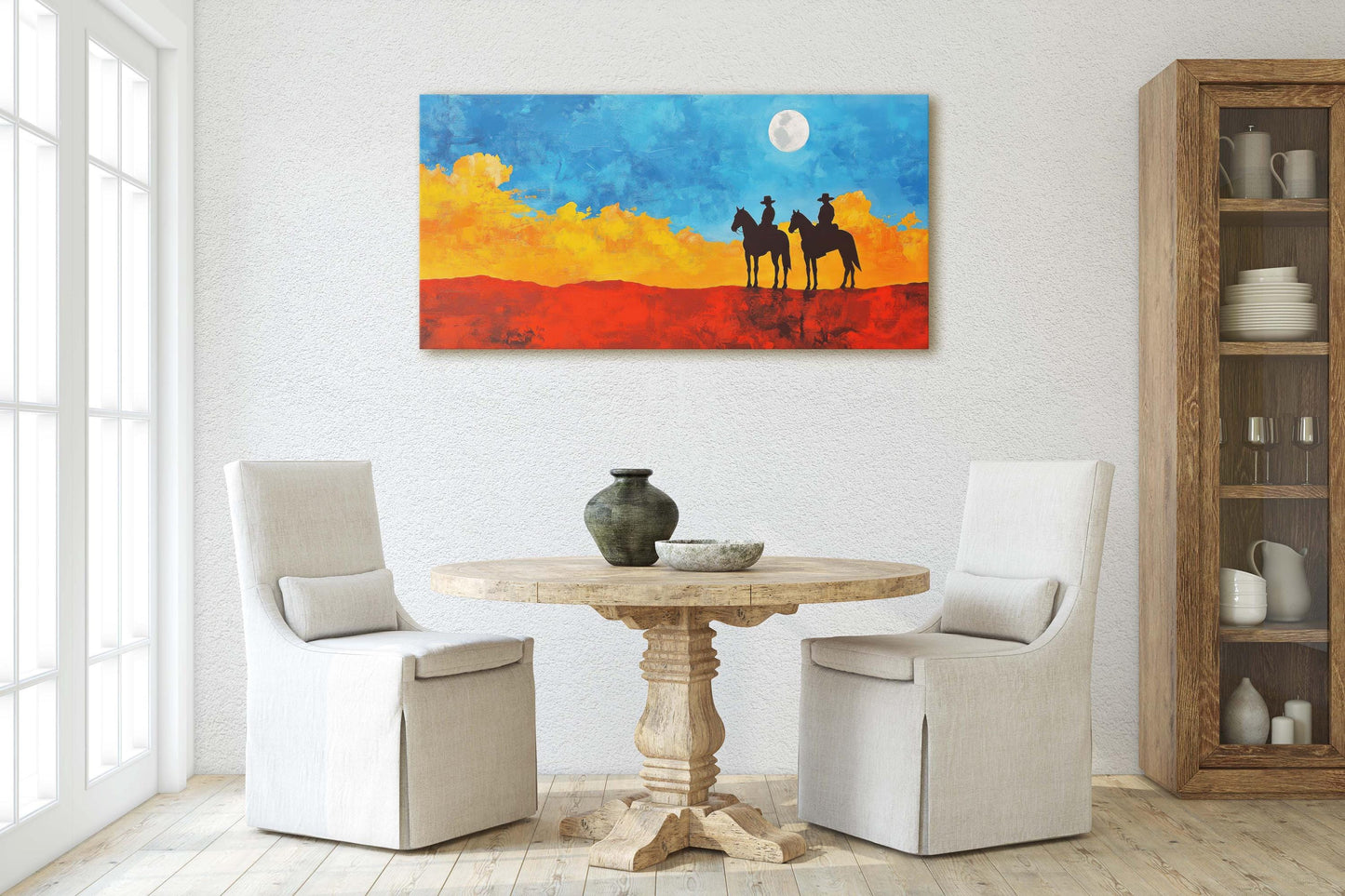 Cowboy Adventure, Western Decor, Pop Art, Bright Colorful