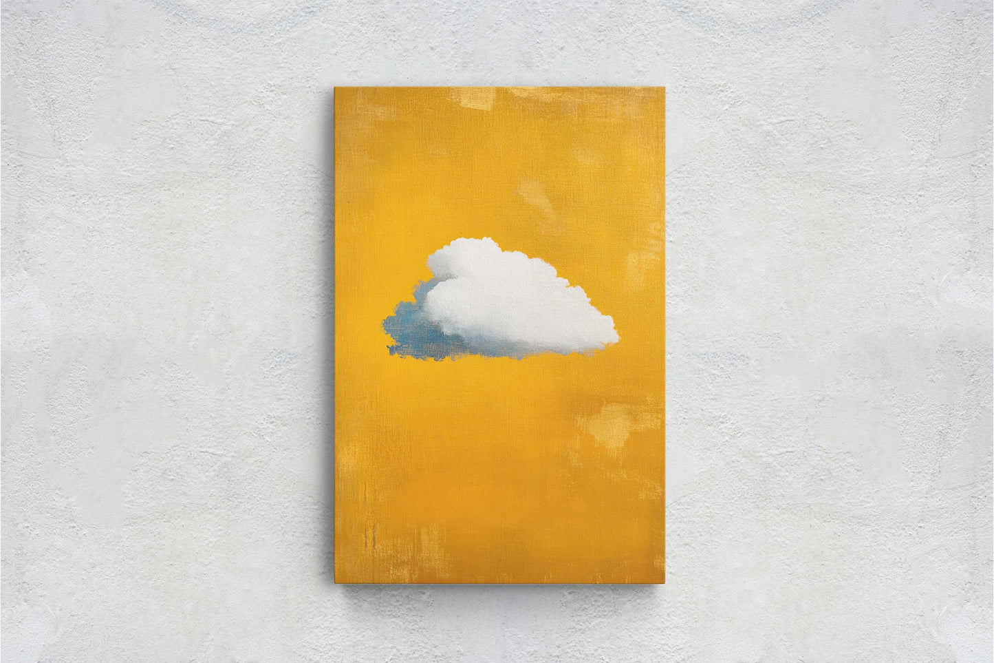 Cloud Art Vintage, Cloud Painting, Surreal Art, Pop Art, Yellow Gold Mustard