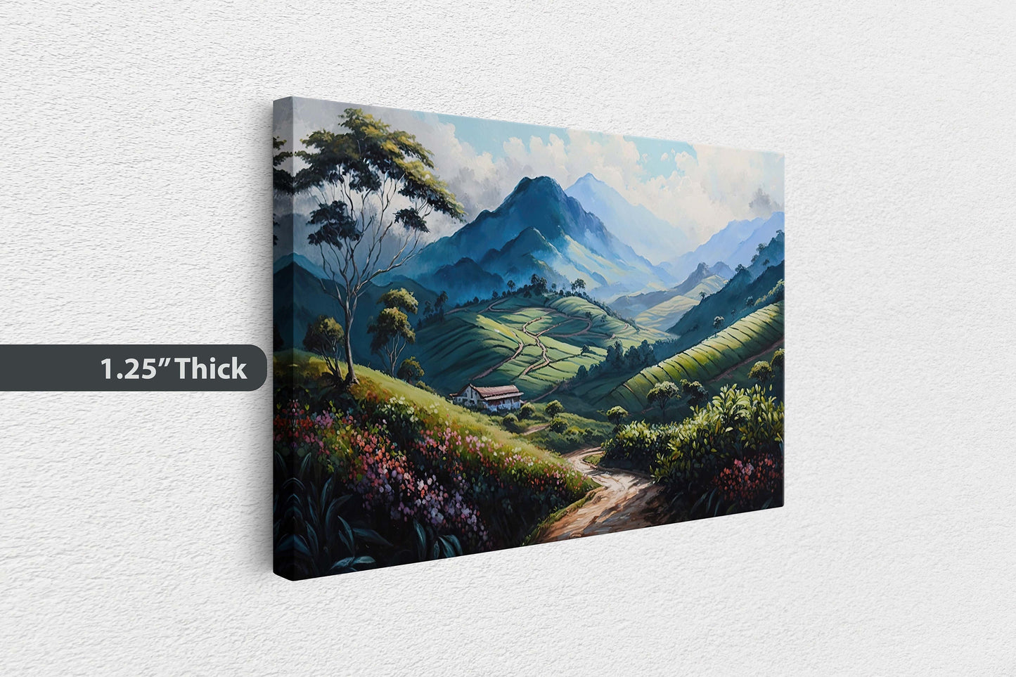 Cameron Highlands Malaysia,  Flowers Canvas Art Ready To Hang Large Print, Oil Painting, Landscape