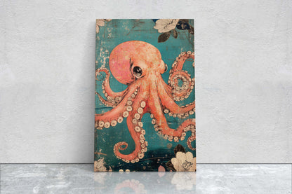 Vintage Octopus Print, ukiyo-e Print, Japanese Art, Vintage Retro