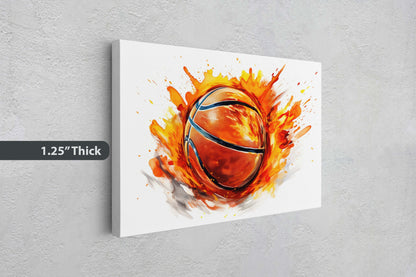 Basketball Painting, Sports Decor, Athlete Art, Framed Canvas, Large print, Kids Room, Boys Room, Gift For Him, Husband Gift, Dad Gift
