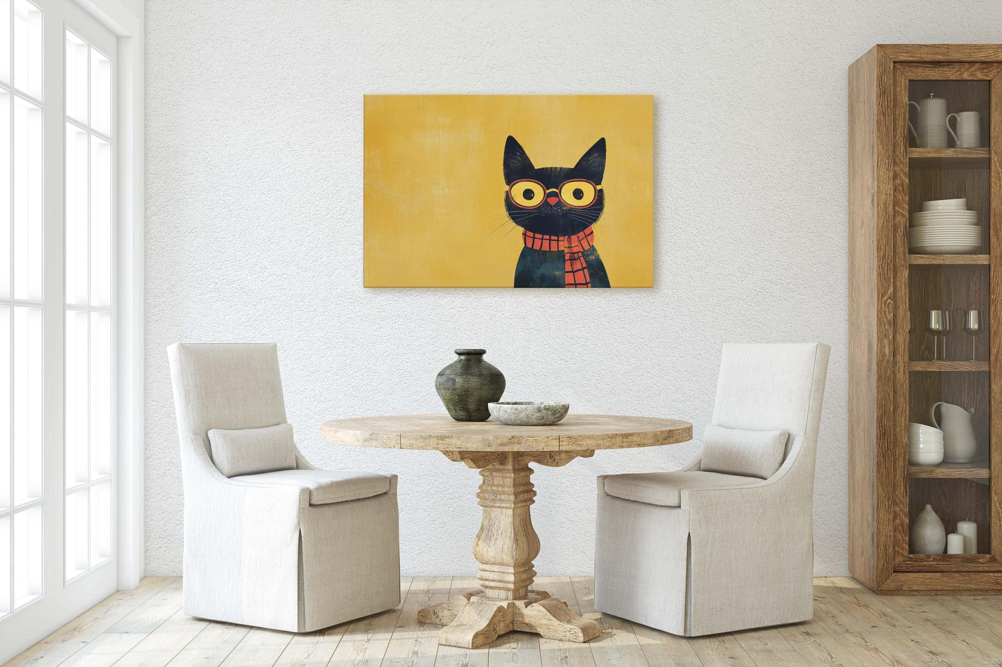 Hipster Cat, Pop Art, Modern Decor, Street Art, Animal Art, Unique Art, Kids Room, Boys Room, Girls Room