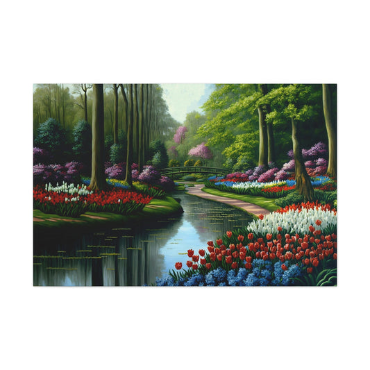 Netherland Stream Landscape Canvas Art
