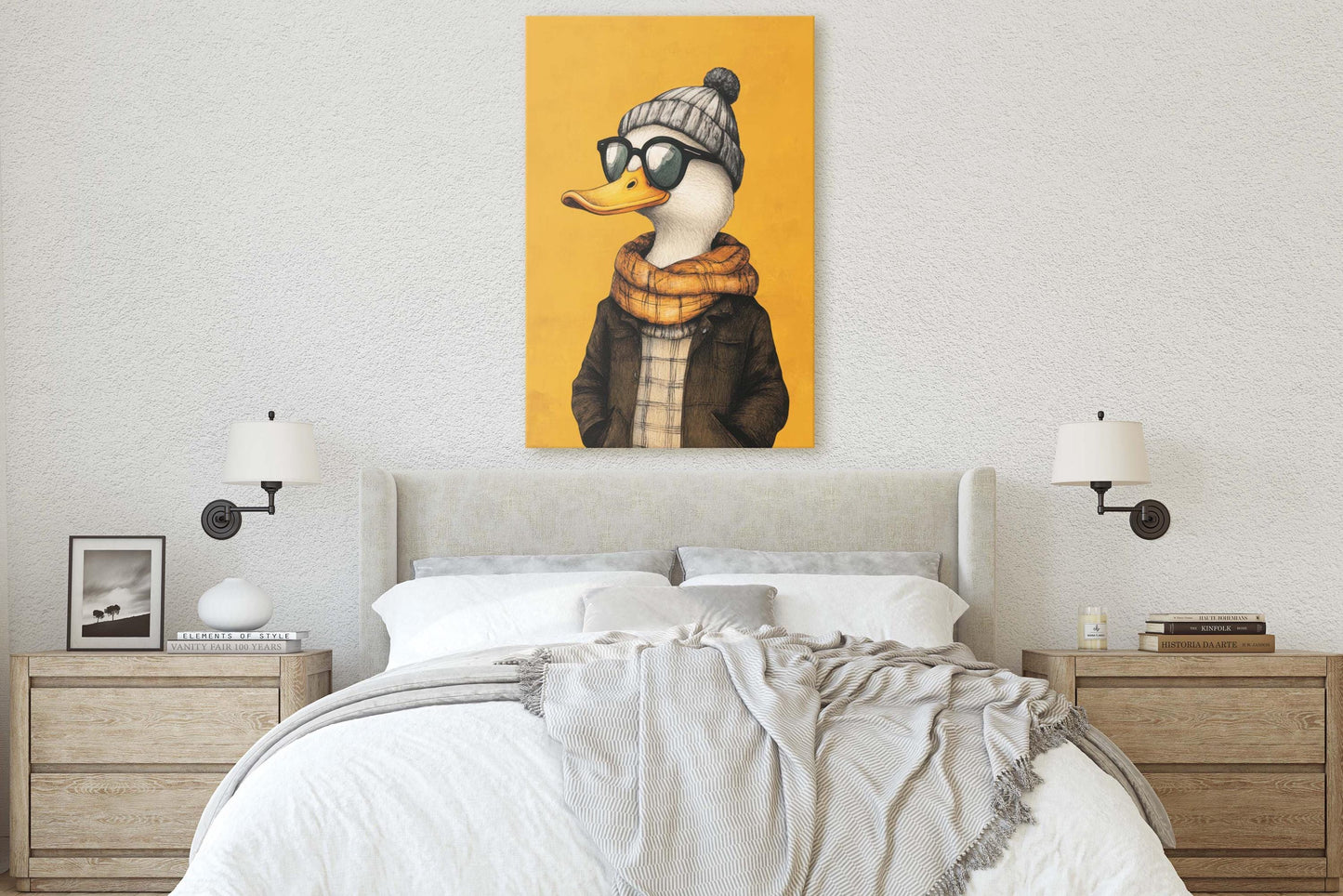 Hipster Duck, Pop Art, Modern Decor, Street Art, Animal Art, Unique Art, Animal Sunglasses, Kids Room, Boys Room