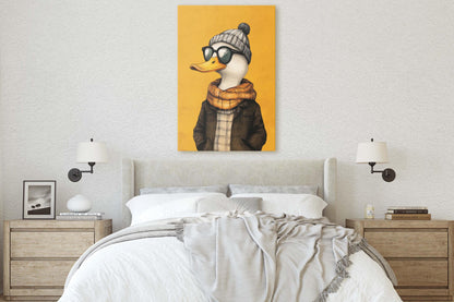 Hipster Duck, Pop Art, Modern Decor, Street Art, Animal Art, Unique Art, Animal Sunglasses, Kids Room, Boys Room