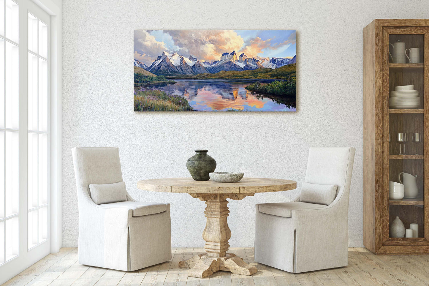 Cuernos del Paine, Torres del Paine , Chile Painting, Nature Art