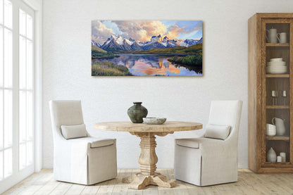Cuernos del Paine, Torres del Paine , Chile Painting, Nature Art