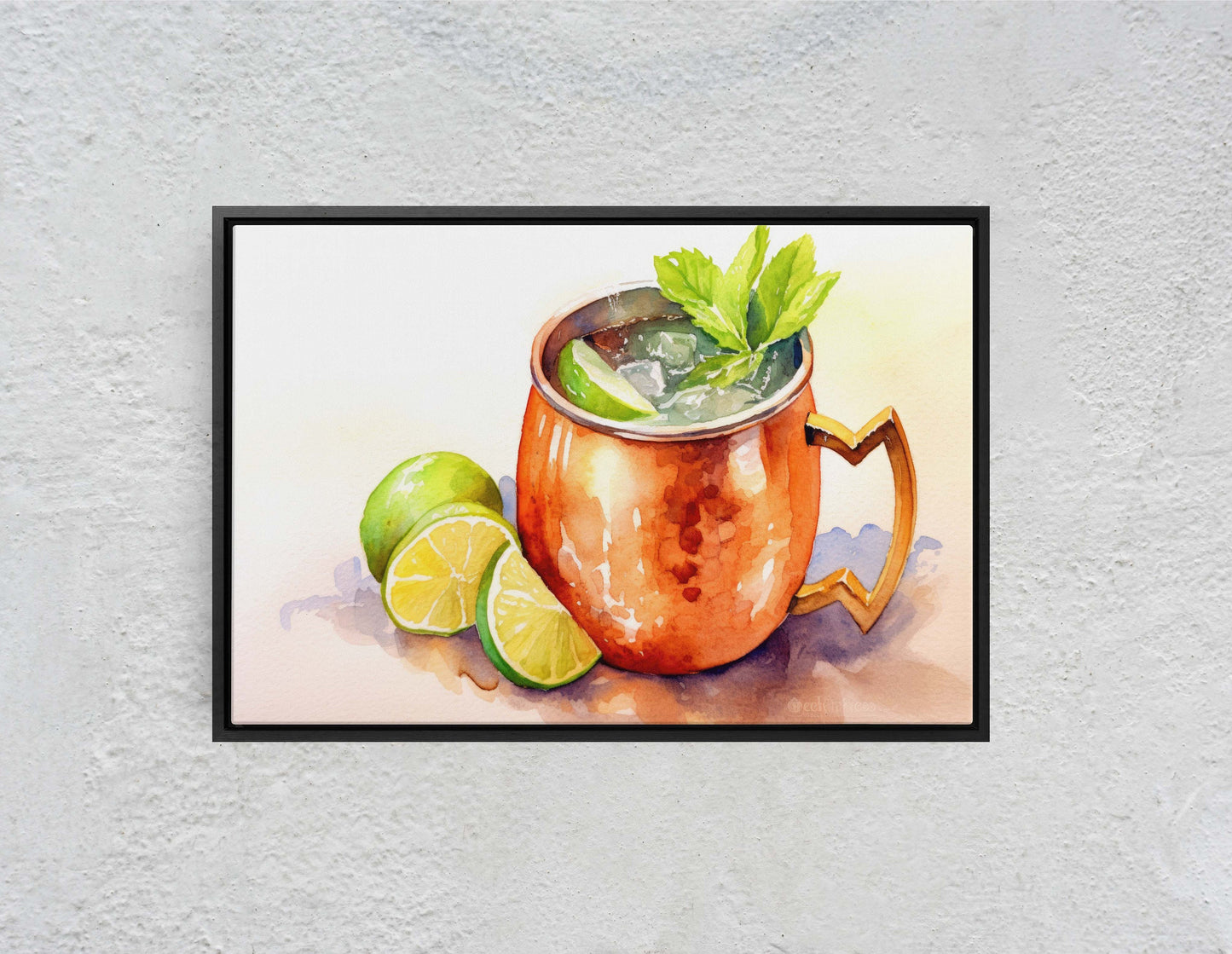 Moscow Mule, Copper Mug, Bar Decor, Restaurant art, Kitchen Decor, Dining Room Art, Beverage, Cocktail Print, Drink Decor, Mixologist