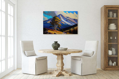 Pikes Peak Colorado Canvas Art Ready To Hang Large Print, Oil Painting, Landscape