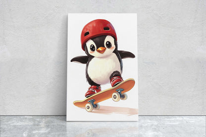 Penguin Skateboard, Kids Room, Boys Room, Girls Room, Play Room