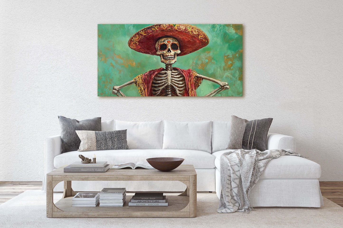 Day of Dead Skeleton, Emerald Green, dia de los muertos, Sombrero