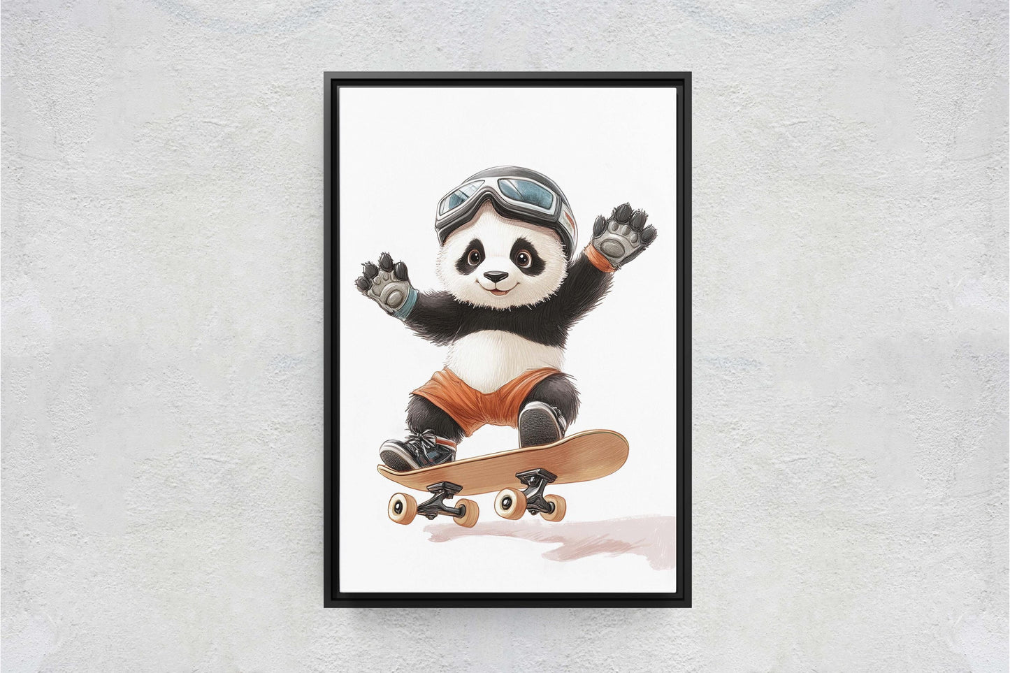 Panda Skateboard, Kids Room, Boys Room, Girls Room, Play Room