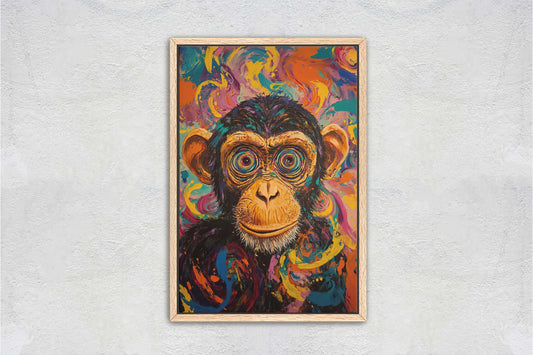 Monkeying With Perception, Surrealist Art, Modern Decor, Monkey Print, Ape Art