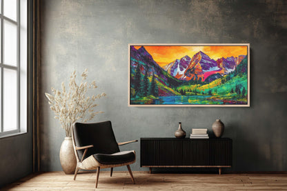 Maroon Bells, Colorado Mountains, Mountain Landscape, Colorful Mountains, Vibrant Nature