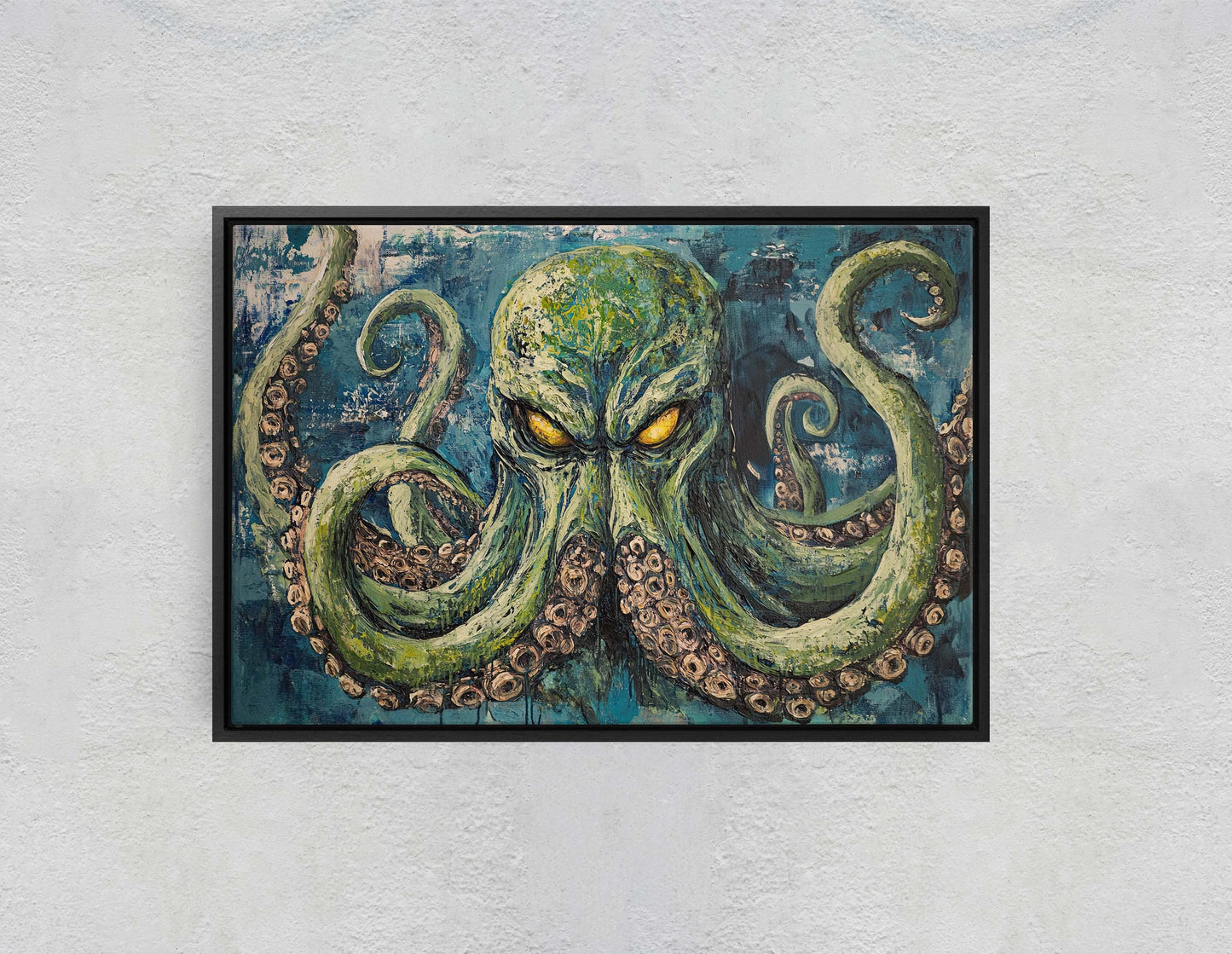 Cthulhu Painting, Evil Octopus, Fantasy Creature, Horror Art