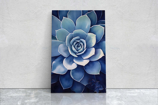 Succulent Canvas, Cactus Painting, Botanical Painting, Large Print, Ready to Hang, Nature Painting, Flower Decor, Gift For Home, Colorful