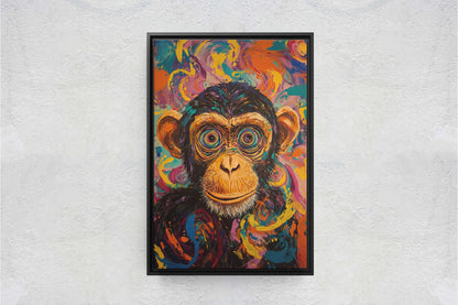 Monkeying With Perception, Surrealist Art, Modern Decor, Monkey Print, Ape Art