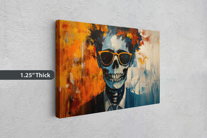 Hipster Skeleton, Halloween Abstract, Death Work, Halloween Pop Art, Creepy Decor, Gothic Art, Working Dead