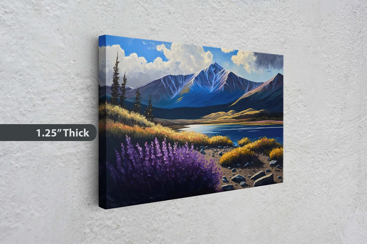 Mount Elbert Colorado, Mountain Landscape, Canvas Art Print, Ready to Hang, Evergreen, Landscape Painting, Continental Divide