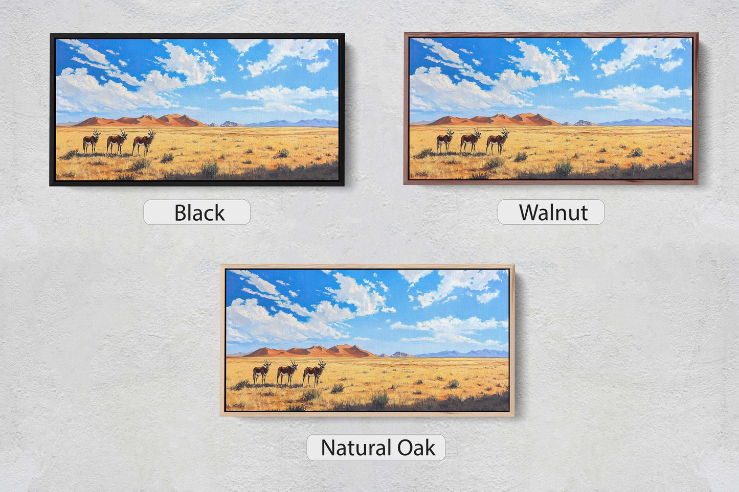 Namib Naukluft, Namib Desert Art, Desert Painting, Gemsbok Antelope