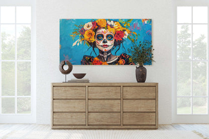 Day of the Dead, Mexican Art, Skeleton, Maximalist Print
