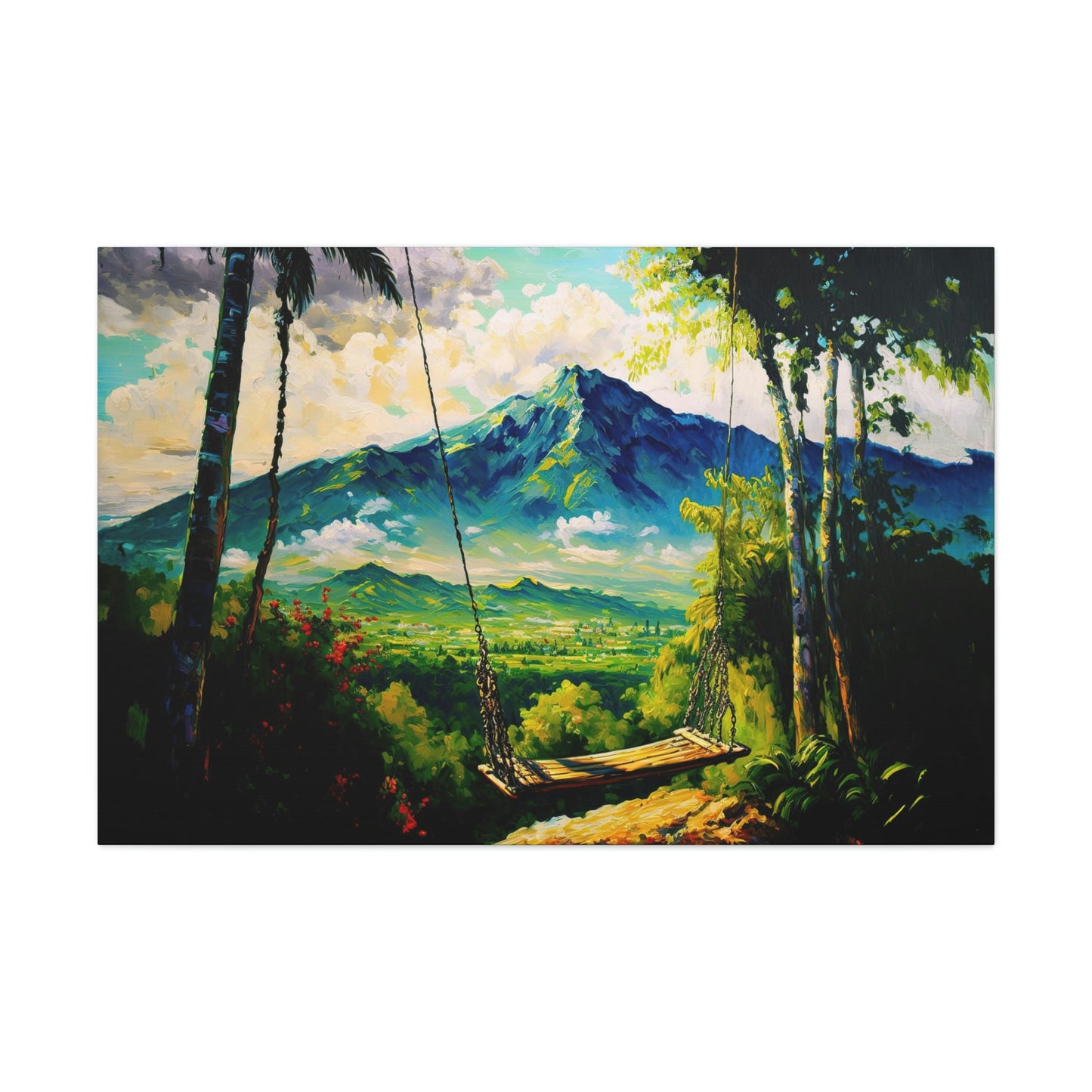Bali Mountain Swing Canvas Art Ready To Hang Large Print