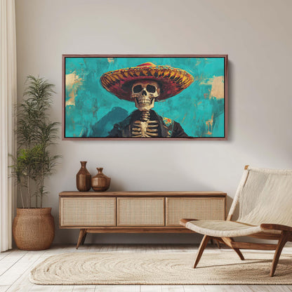 Skeleton Day of the Dead, Calavera, Dia De Los Muertos, Blue Green