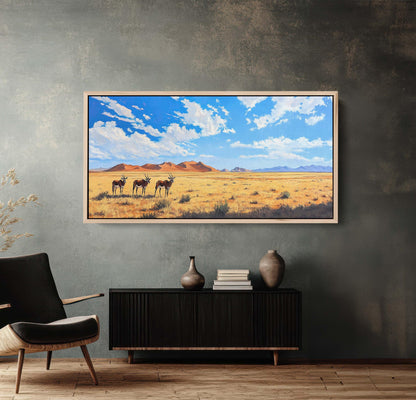 Namib Naukluft, Namib Desert Art, Desert Painting, Gemsbok Antelope