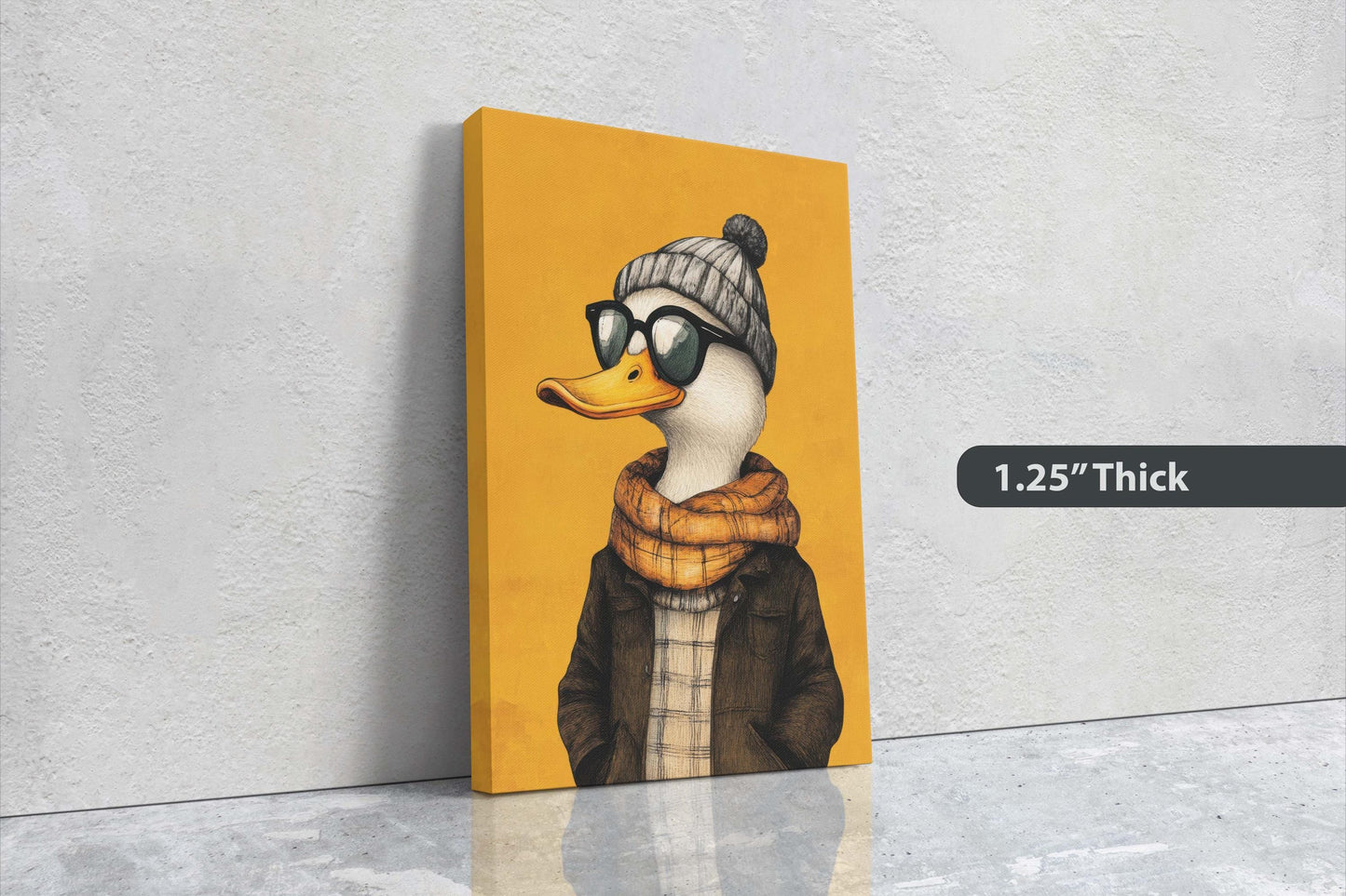 Hipster Duck, Pop Art, Modern Decor, Street Art, Animal Art, Unique Art, Animal Sunglasses, Kids Room, Boys Room